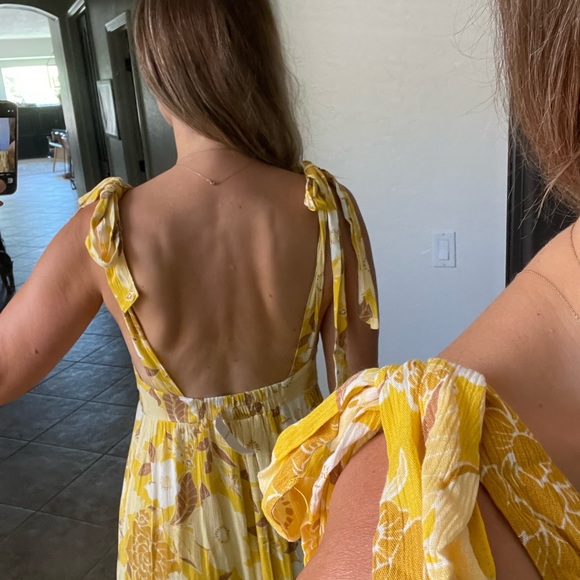 Abercrombie & Fitch tie strap babydoll maxi dress - Picture 2 of 6